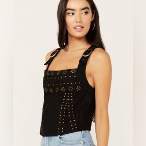 🖤 NWT Free People “Rikki” Studded Crop Top